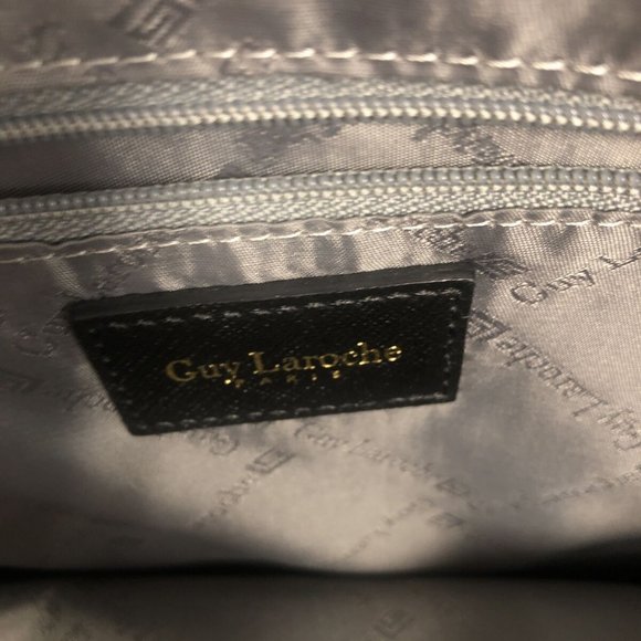 Authentic Guy Laroche Paris Saffiano Satchel Tote - Picture 9 of 12